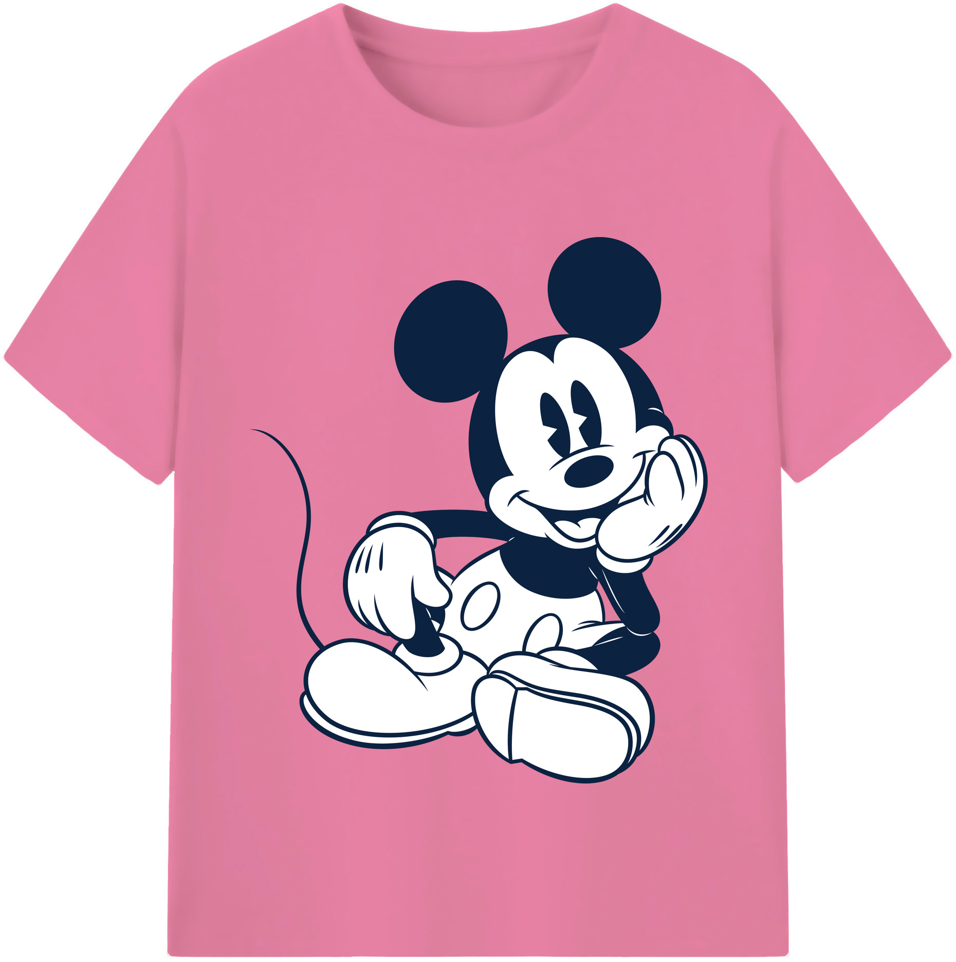 （画像用） ミッキーマウス Mickey Mouse 綿100％半袖Tシャツ（フロントプリント）